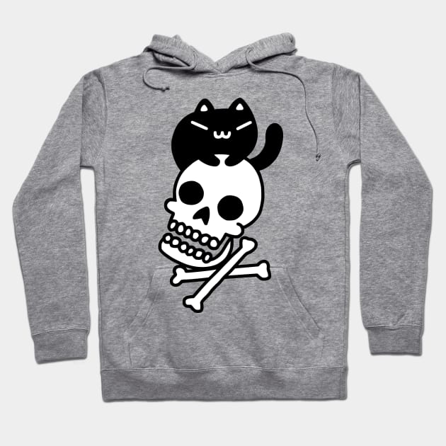 Cat And Crossbones Hoodie by obinsun